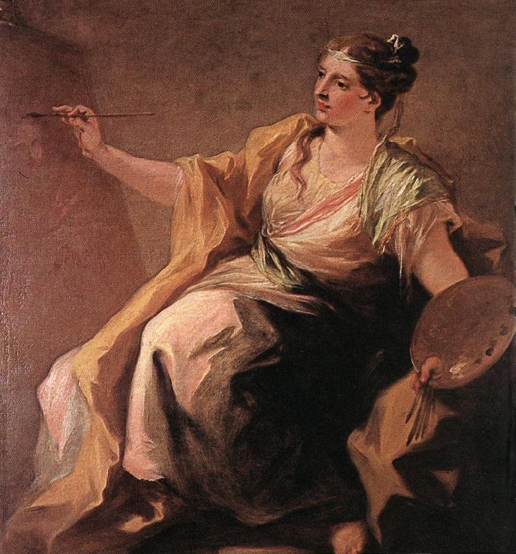 PELLEGRINI, Giovanni Antonio Allegory of Painting ag Sweden oil painting art